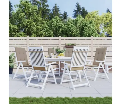 Dārza Krēslu Spilveni, 6 Gab., Pelēkbrūni, 120X50X3 Cm, Audums Vidaxl