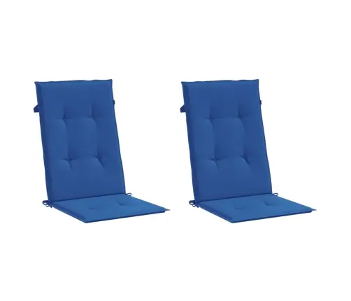 Kõrge Seljatoega Toolipadjad 2 Tk, Sinine, 120X50X3 cm Kangas