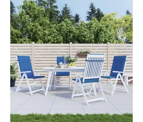 Dārza Krēslu Spilveni, 4 Gab., Koši Zili, 120X50X3 Cm, Audums Vidaxl