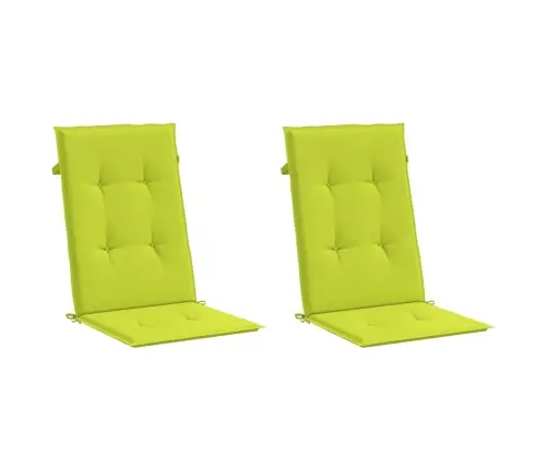 Dārza Krēslu Spilveni, 2 Gb., Spilgti Zaļi, 120X50X3 Cm, Audums Vidaxl