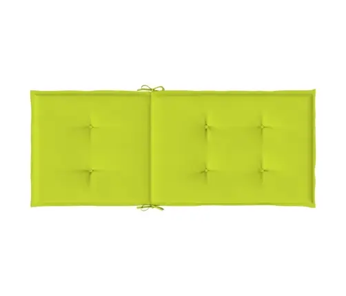 Dārza Krēslu Spilveni, 2 Gb., Spilgti Zaļi, 120X50X3 Cm, Audums Vidaxl