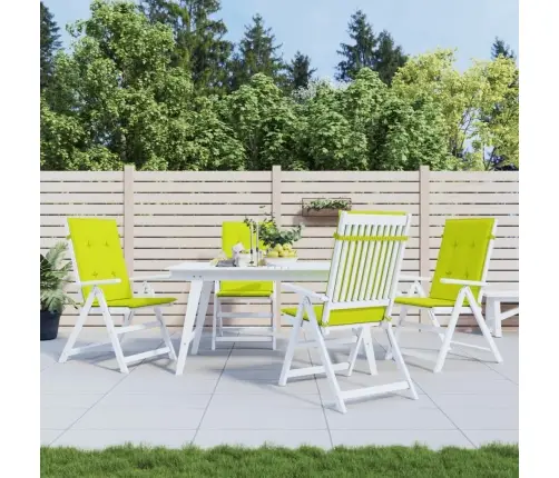 Kõrge Seljatoega Toolipadjad 4 Tk, Roheline 120X50X3 cm Kangas