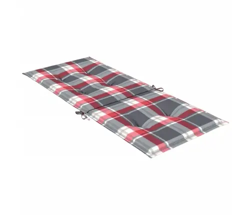 Dārza Krēslu Spilveni, 4 Gab., Sarkani Četrstūri, 120X50X3 Cm Vidaxl