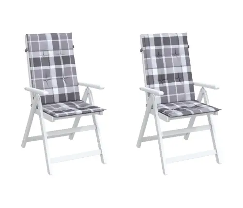 Sodo Kėdės Pagalvėlės, 2Vnt., 120X50X3cm Audinys, Languotos