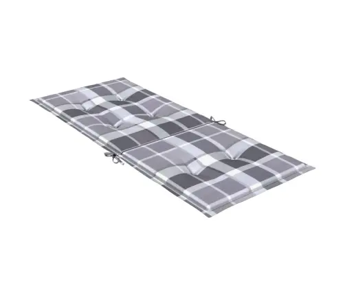 Kõrge Seljatoega Toolipadjad 6 Tk, Ruudud, 120X50X3 cm Kangas