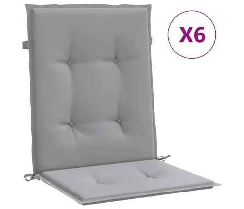 Sodo Kėdės Pagalvėlės, 6Vnt., Pilkos, Audinys