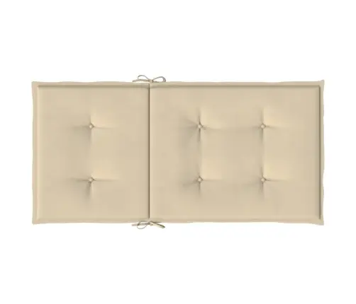 Dārza Krēslu Spilveni, 6 Gab., Bēši, 100X50X3 Cm, Audums Vidaxl