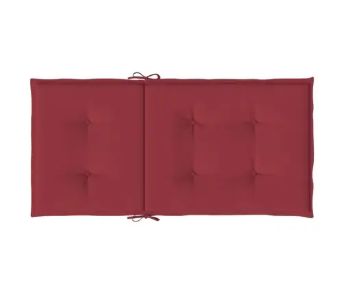 Dārza Krēslu Spilveni, 6 Gab., Vīnsarkani, 100X50X3 Cm, Audums Vidaxl