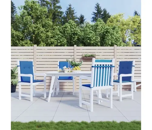 Dārza Krēslu Spilveni, 4 Gab., Koši Zili, 100X50X3 Cm, Audums Vidaxl