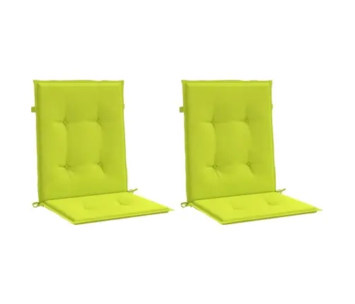 Dārza Krēslu Spilveni, 2 Gb., Spilgti Zaļi, 100X50X3 Cm, Audums Vidaxl