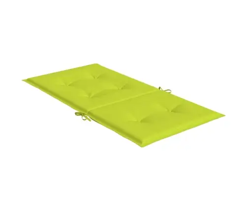 Dārza Krēslu Spilveni, 2 Gb., Spilgti Zaļi, 100X50X3 Cm, Audums Vidaxl