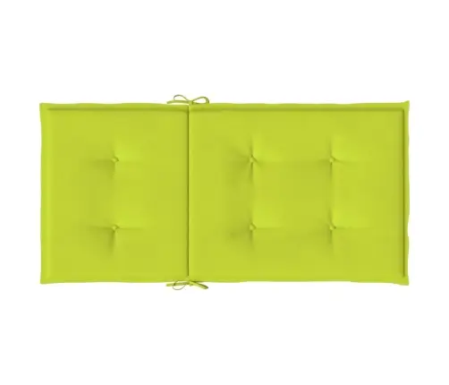 Dārza Krēslu Spilveni, 2 Gb., Spilgti Zaļi, 100X50X3 Cm, Audums Vidaxl