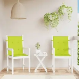 Dārza Krēslu Spilveni, 2 Gb., Spilgti Zaļi, 100X50X3 Cm, Audums Vidaxl