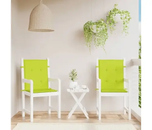 Dārza Krēslu Spilveni, 2 Gb., Spilgti Zaļi, 100X50X3 Cm, Audums Vidaxl