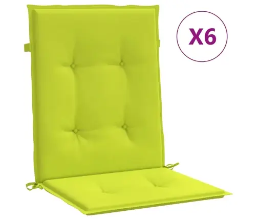 Madala Seljatoega Toolipadjad 6 Tk, Roheline 100X50X3 Cm Kangas