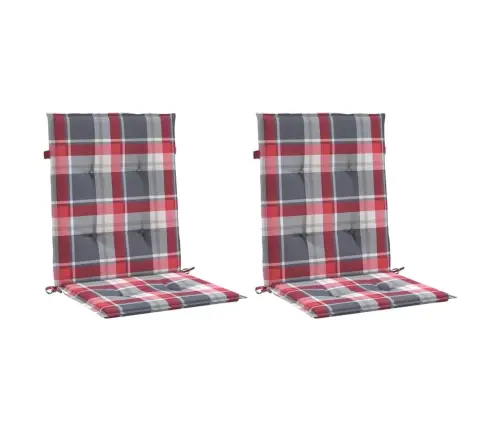 Madala Seljatoega Toolipadjad 2 Tk Ruudud 100X50X3 Cm Kangas