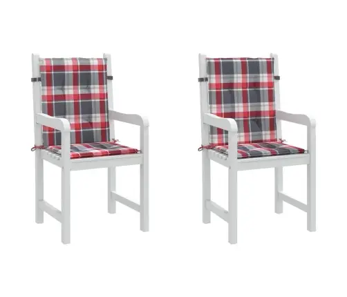 Madala Seljatoega Toolipadjad 2 Tk Ruudud 100X50X3 Cm Kangas