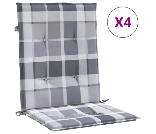 Madala Seljatoega Toolipadjad 4 Tk, Ruudud 100X50X3 Cm Kangas