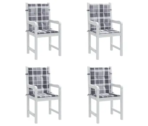 Madala Seljatoega Toolipadjad 4 Tk, Ruudud 100X50X3 Cm Kangas