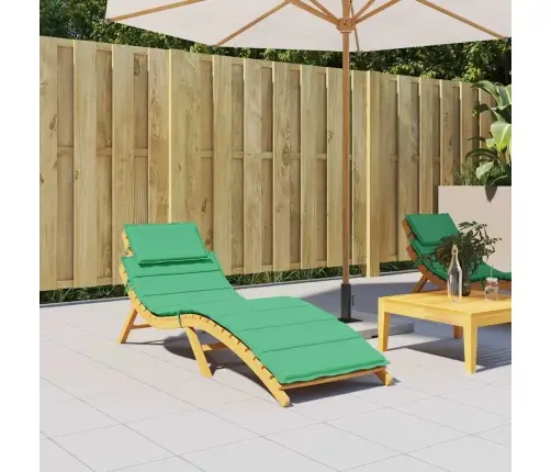 Päevitustooli Padi, Roheline, 186X58X4 cm Oxford Kangas