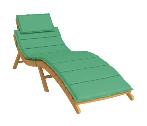 Päevitustooli Padi, Roheline, 186X58X4 cm Oxford Kangas