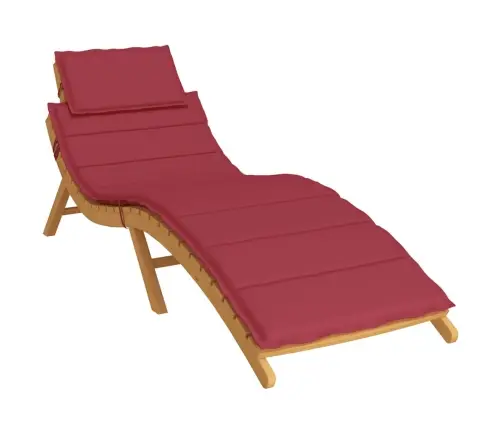 Päevitustooli Padi, Veinipunane, 186X58X4 cm Oxford Kangas