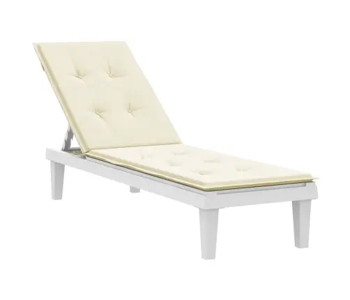 Päevitustooli Istmepadi, Kreemjas, (75 + 105) X 50 X 4 Cm