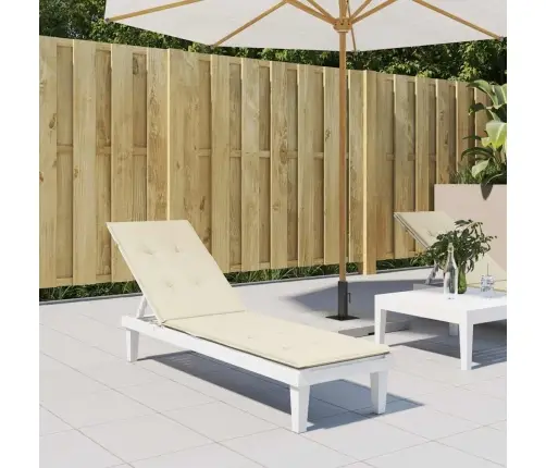 Päevitustooli Istmepadi, Kreemjas, (75 + 105) X 50 X 4 Cm