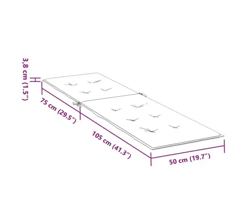 Päevitustooli Istmepadi, Beež, (75 + 105) X 50 X 4 Cm
