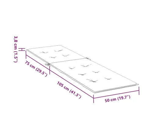 Atpūtas Krēsla Matracis, Melns, (75+105)X50X4 Cm Vidaxl