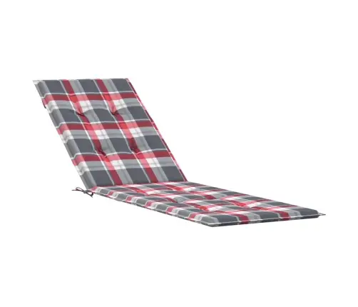 Päevitustooli Istmepadi, Punaseruuduline, (75 + 105) X 50 X 4Cm