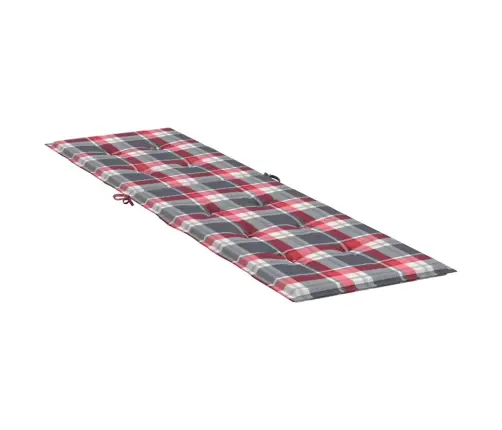 Päevitustooli Istmepadi, Punaseruuduline, (75 + 105) X 50 X 4Cm