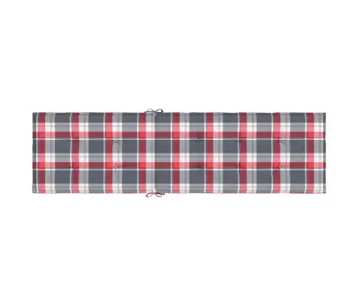 Päevitustooli Istmepadi, Punaseruuduline, (75 + 105) X 50 X 4Cm