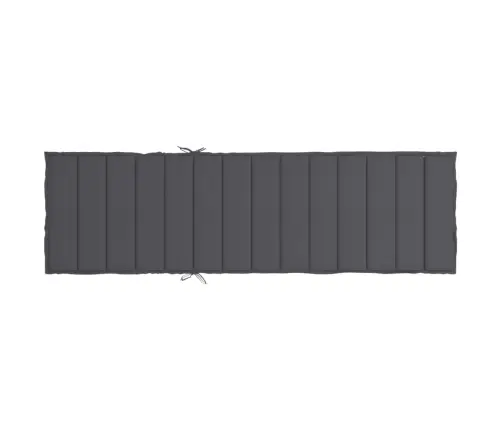 Sauļošanās Krēsla Matracis, 200X50X3 Cm, Audums, Pelēks Vidaxl