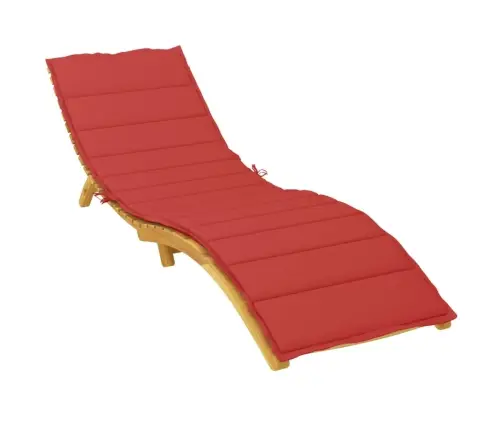 Päevitustooli Padi, Punane, 200X50X3 cm Oxford Kangas