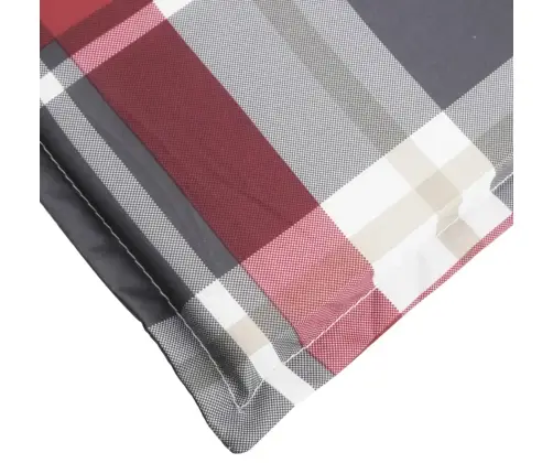 Päevitustooli Padi, Punased Ruudud, 200X50X3 cm Oxford Kangas
