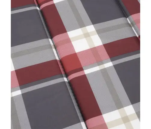 Päevitustooli Padi, Punased Ruudud, 200X50X3 cm Oxford Kangas