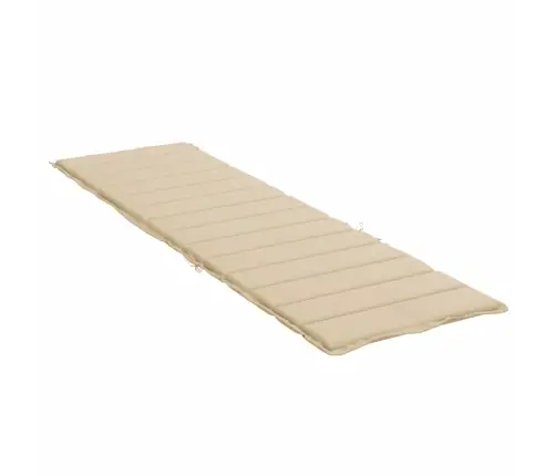 Päevitustooli Padi, Beež, 200X60X3 cm Oxford Kangas