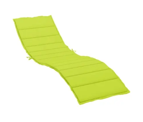Sauļošanās Krēsla Matracis, 200X60X3 Cm, Audums, Spilgti Zaļš Vidaxl