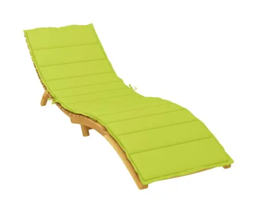Sauļošanās Krēsla Matracis, 200X60X3 Cm, Audums, Spilgti Zaļš Vidaxl