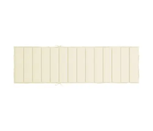 Sauļošanās Krēsla Matracis, 200X70X3 Cm, Audums, Krēmkrāsas Vidaxl