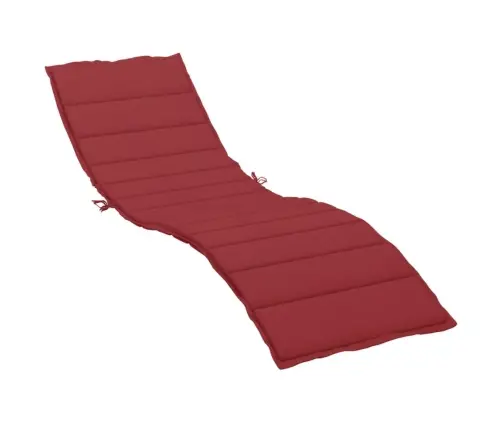 Päevitustooli Padi, Veinipunane, 200X70X3 cm Oxford Kangas