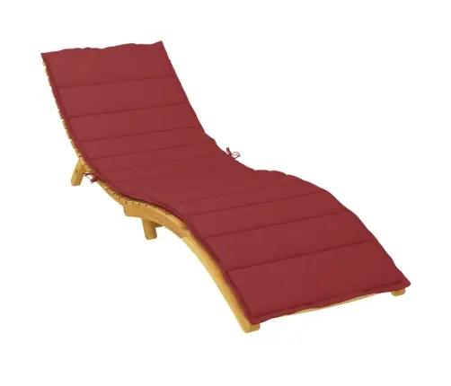 Päevitustooli Padi, Veinipunane, 200X70X3 cm Oxford Kangas