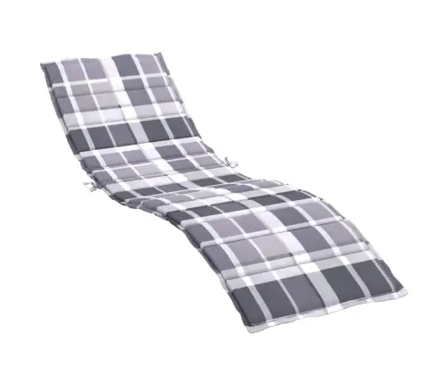 Päevitustooli Padi, Hallid Ruudud, 200X70X3 cm Oxford Kangas