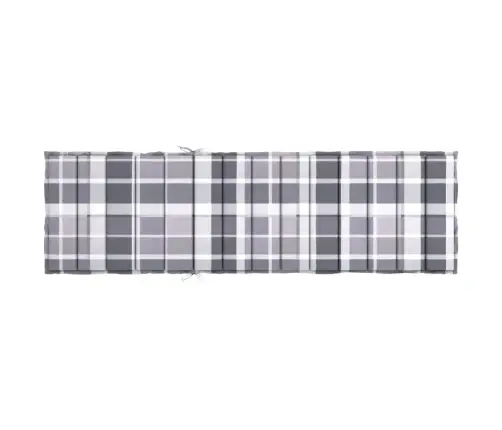 Päevitustooli Padi, Hallid Ruudud, 200X70X3 cm Oxford Kangas