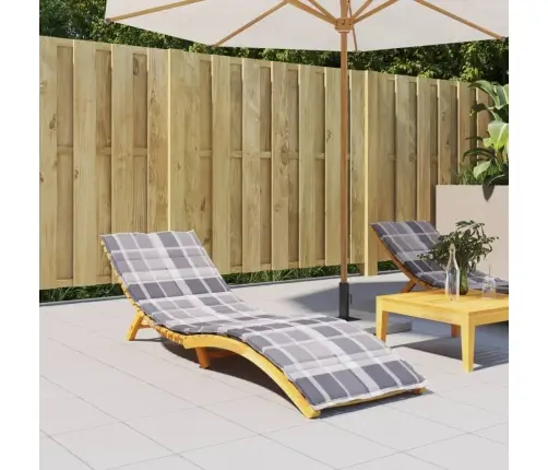 Päevitustooli Padi, Hallid Ruudud, 200X70X3 cm Oxford Kangas