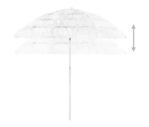 Paplūdimio Skėtis, Baltos Spalvos, 240cm Havajietiško Dizaino
