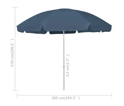 Ranna Päikesevari, Sinine, 300 Cm