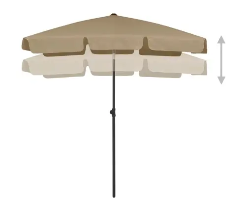 Pludmales Saulessargs, 180X120 Cm, Pelēkbrūns Vidaxl