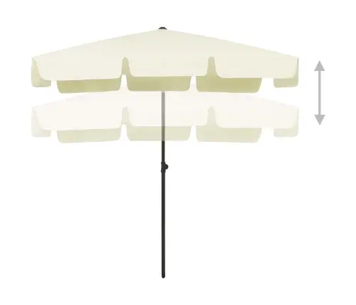 Pludmales Saulessargs, 200X125 Cm, Smilšu Dzeltens Vidaxl